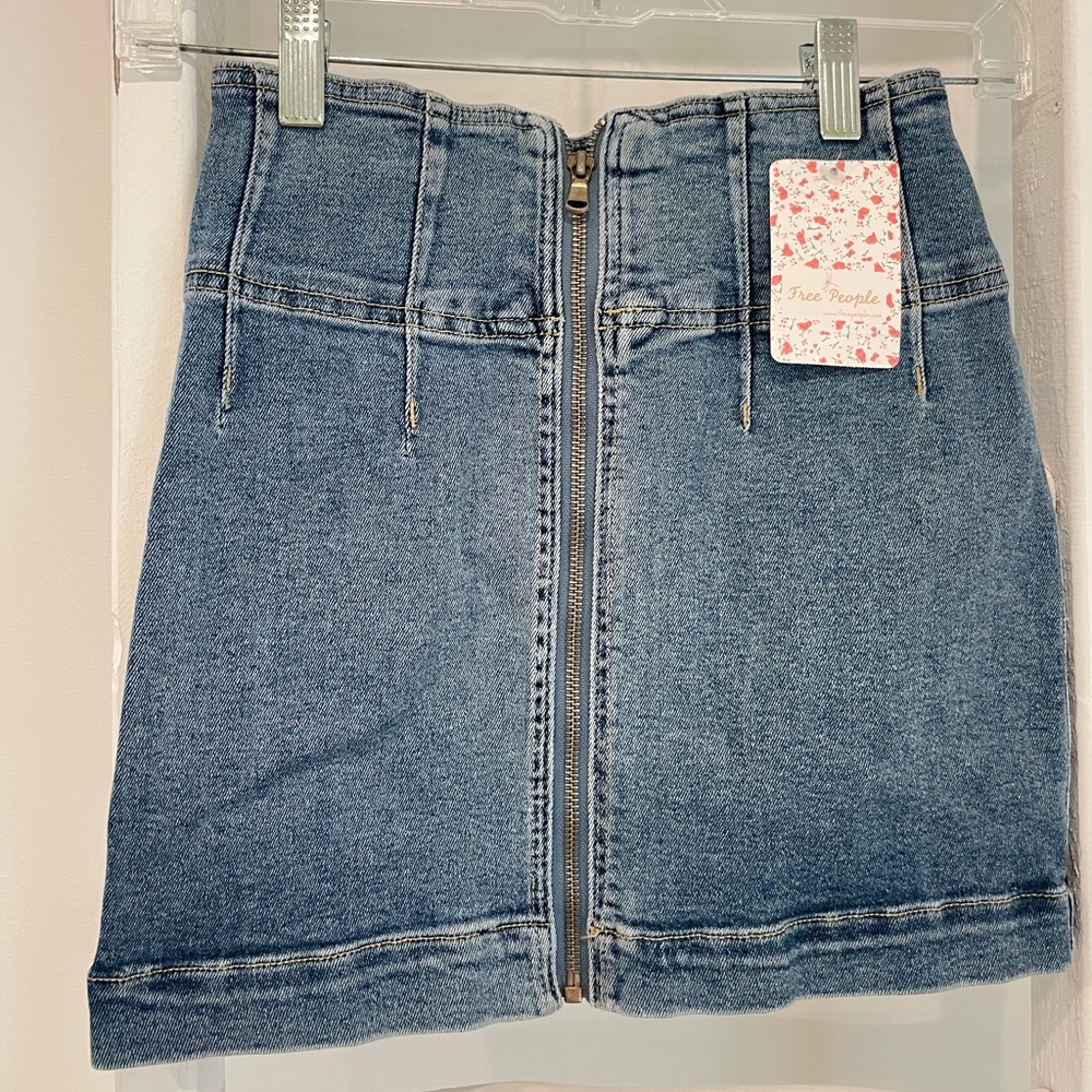 Free People Mini Jean Skirt / New with Tags
